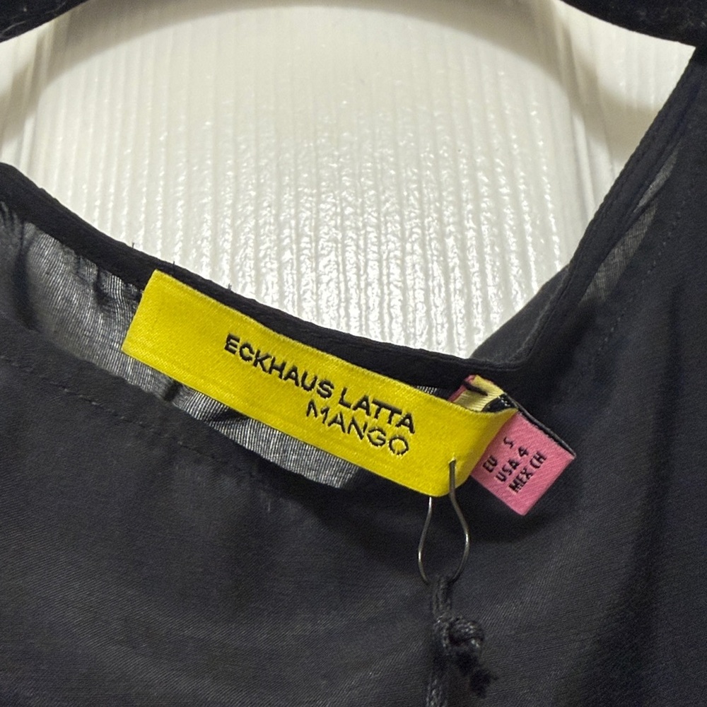 NWT Eckhaus Latta x MANGO Semi-Sheer Paneled Overlay Dress - Picture 10 of 14
